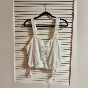 Free People Cropped Cotton Tank Top size M